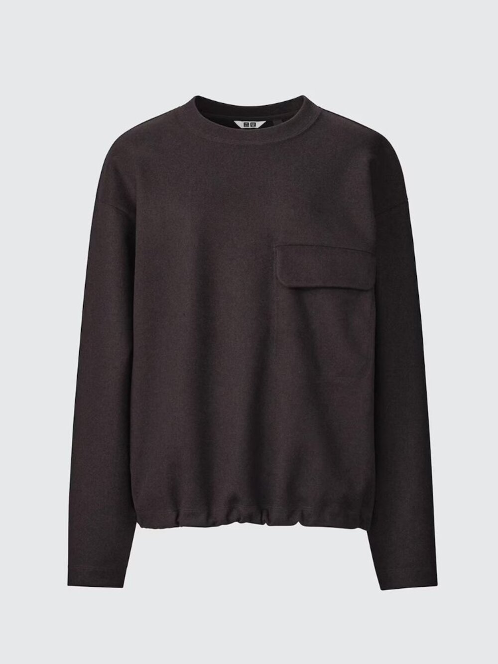 Uniqlo U Lemarie Brushed Jersey Pullover Sweatshirt in Dark Brown Size S